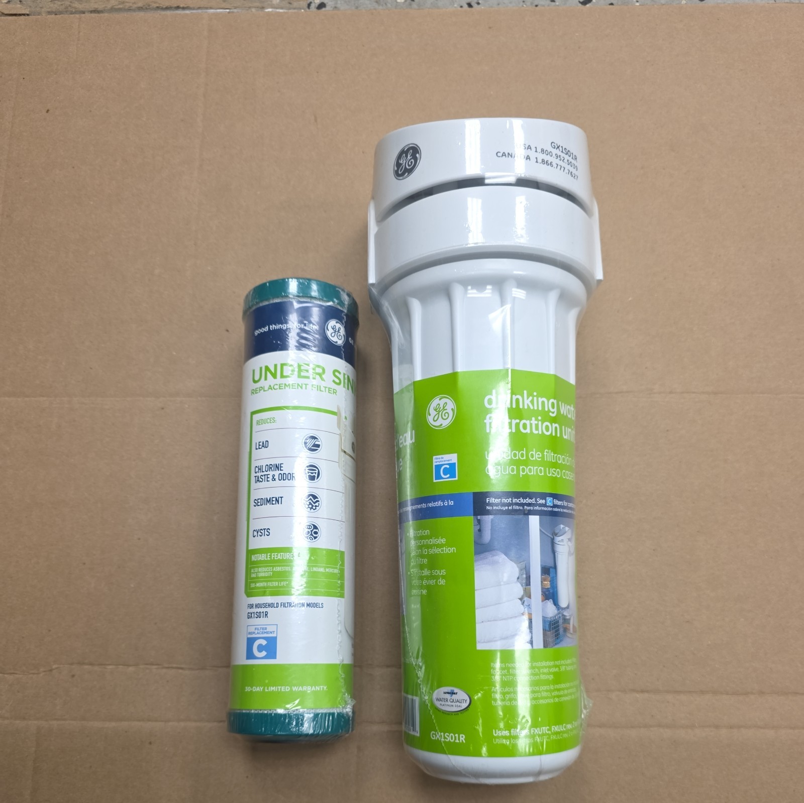GE Drinking Water Filtration Unit under sink with 1 Filter GX1S01R NEW fast ship
