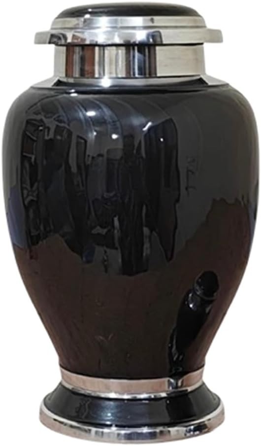 At Peace Memorials Hotep Black Adult Urn for Ashes
