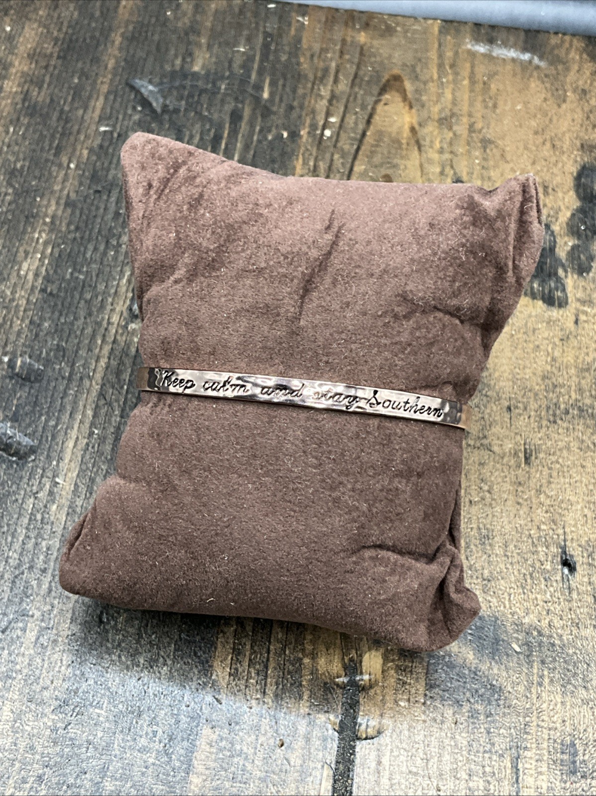 Barse Keep Calm Cuff Bracelet- Rose Gold Over 92.5 Sterling Silver- NWT