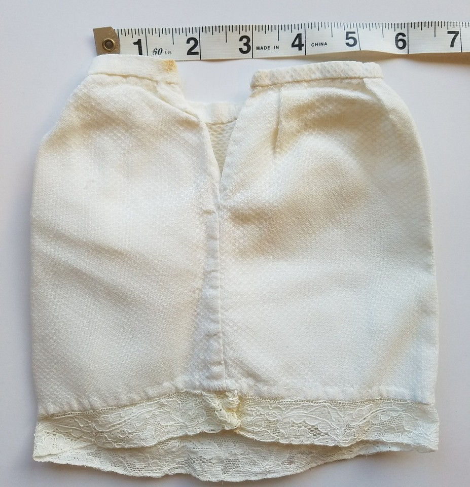 Vintage Doll 1/2 Slip Teddy Bear Lace A14