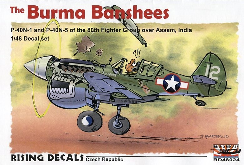 1/48 Rising Decal 80th FG P-40N Indo-Burma Front