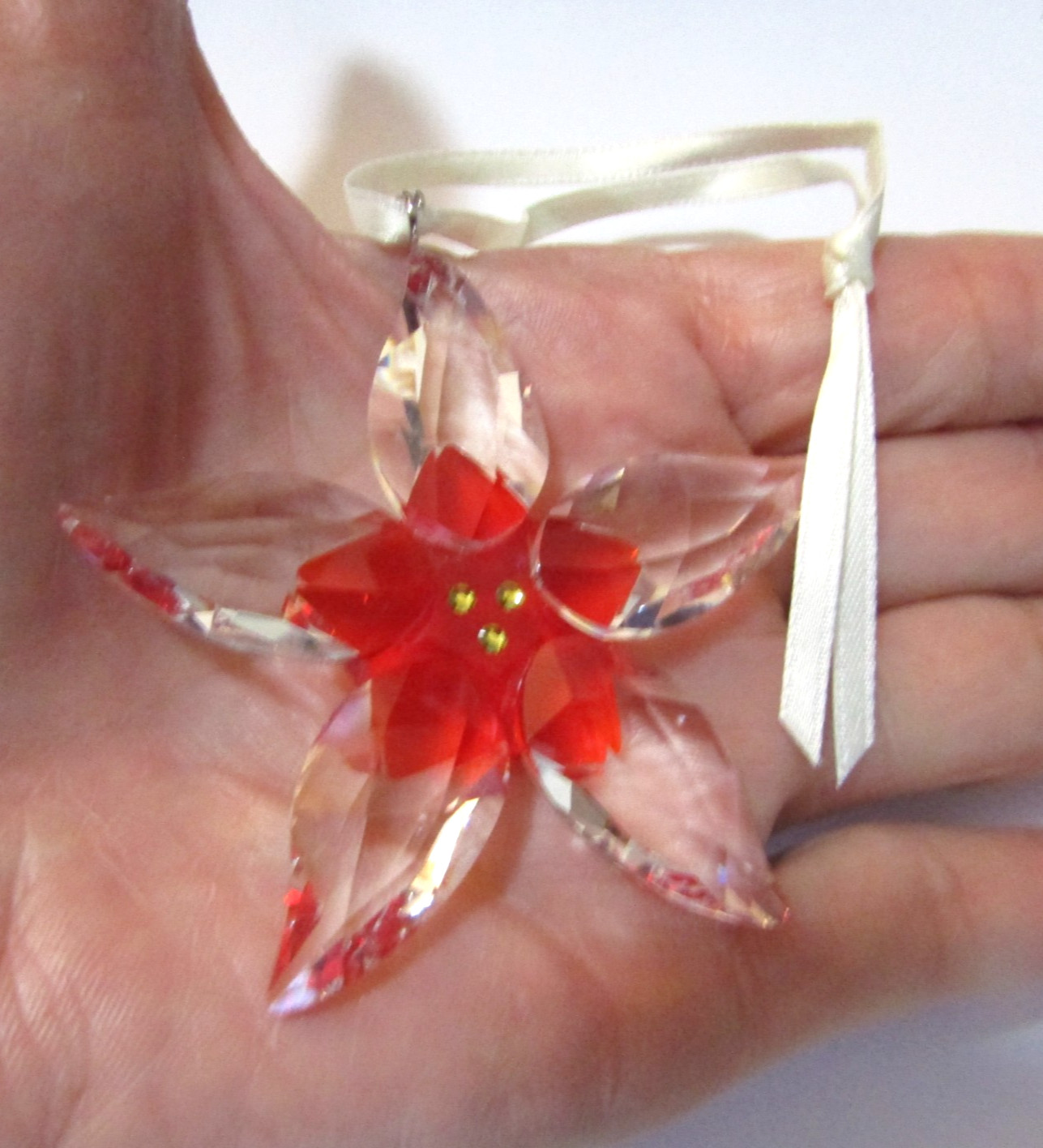 Swarovski Poinsettia Ornament  #5076624 Austria In Box