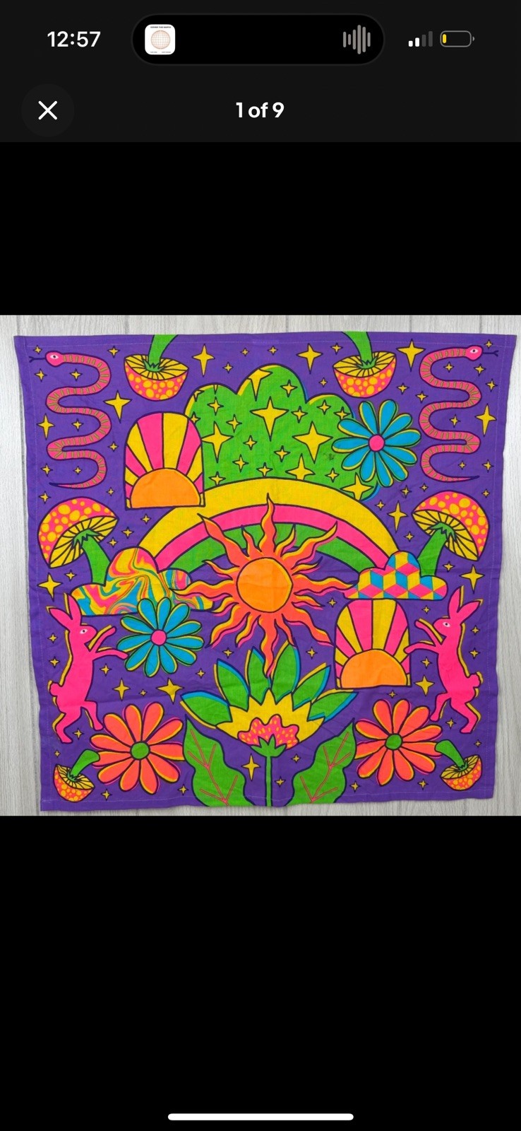 LUSH Fluorescent Springtime Knot Wrap Easter Limited Ed. SPRING 23 Psychedelic