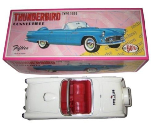 Fifties 1956 Ford Thunderbird Convertible Tin Toy Car Japan Vintage 1978 Rare