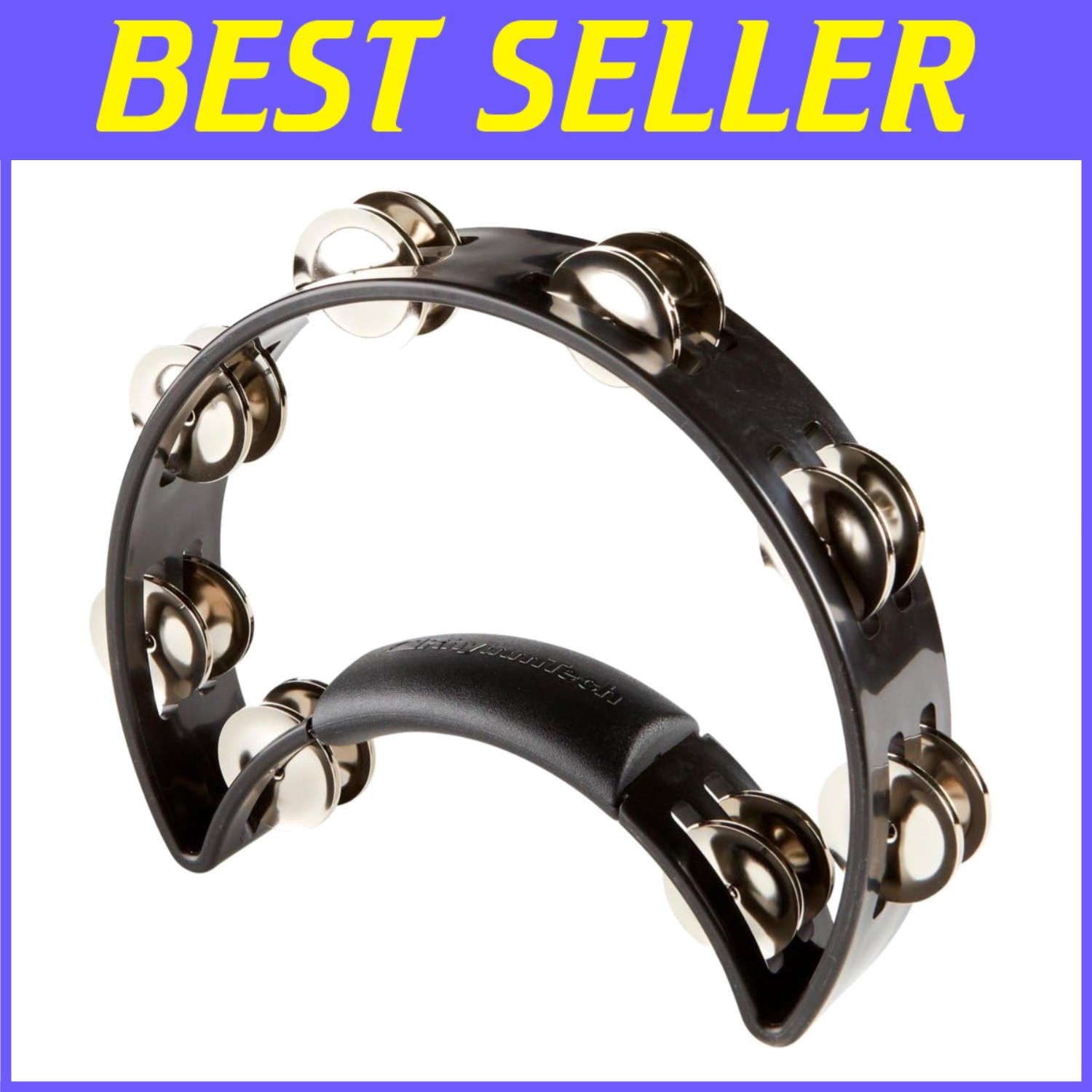 Ergonomic Headless Tambourine - Black Nickel