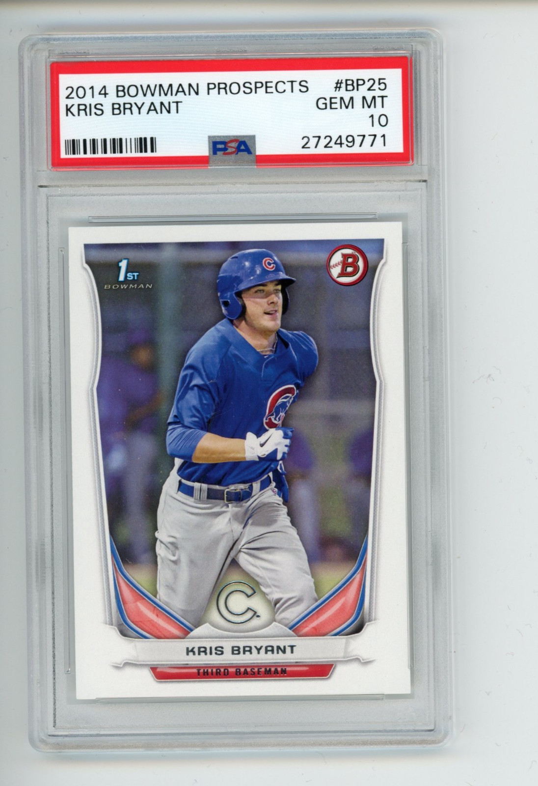 2014 Bowman Kris Bryant #BP25 1st Bowman Prospects Chicago Cubs PSA 10 (771)