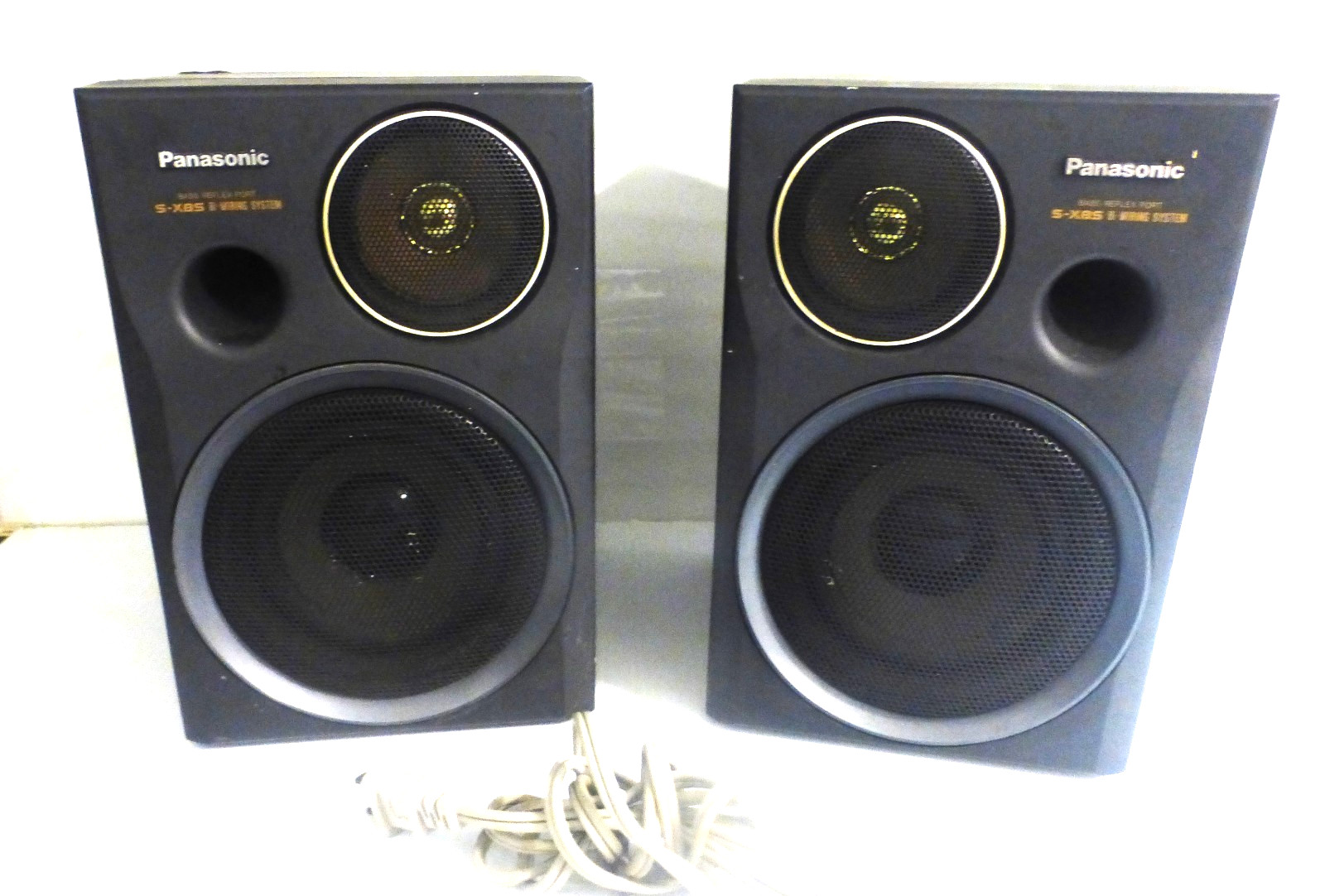 BOOMBOX Pair of Replacement Panasonic S-X85 BOOKSHELF Speakers & Power Cord