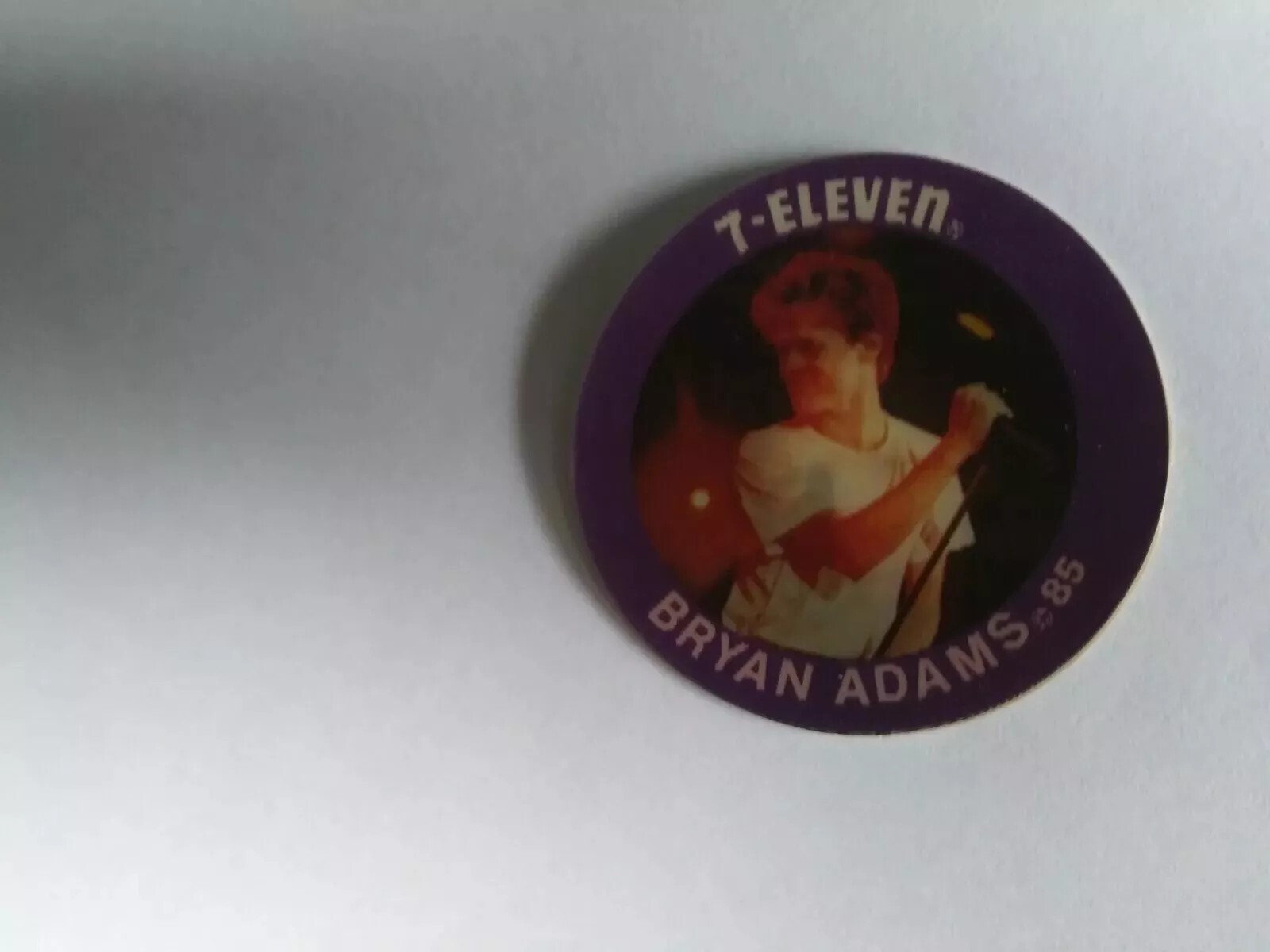 BRYAN ADAMS 1985 3D Lenticular Picture Disc 7-11 Slurpee Action Coin MINT Rare