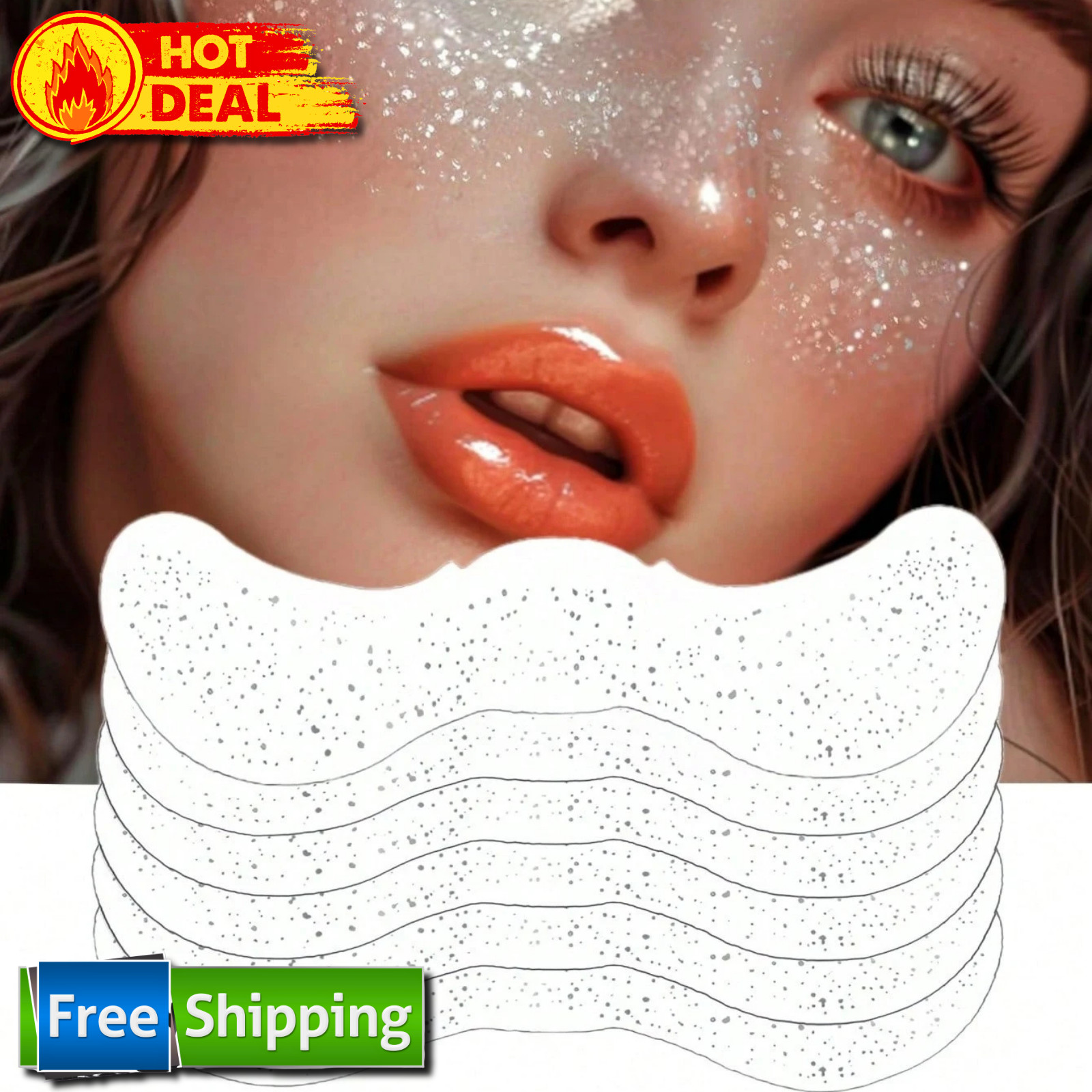 6 Sheets Gold Freckles Glitter Sparkle Face Tattoo Waterproof Dance Music Party