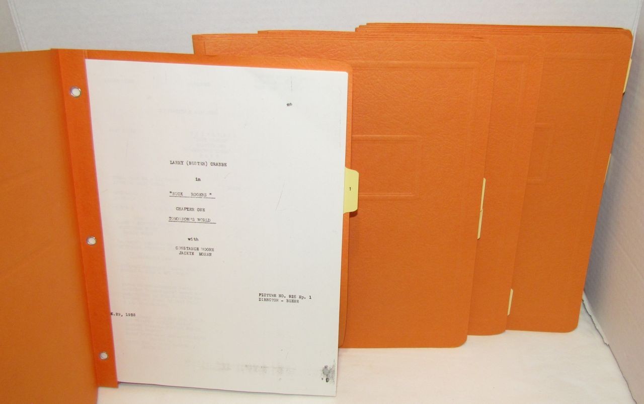  1939 Buck Rogers Movie Serial Movie Scripts, 9 diifferent chapters