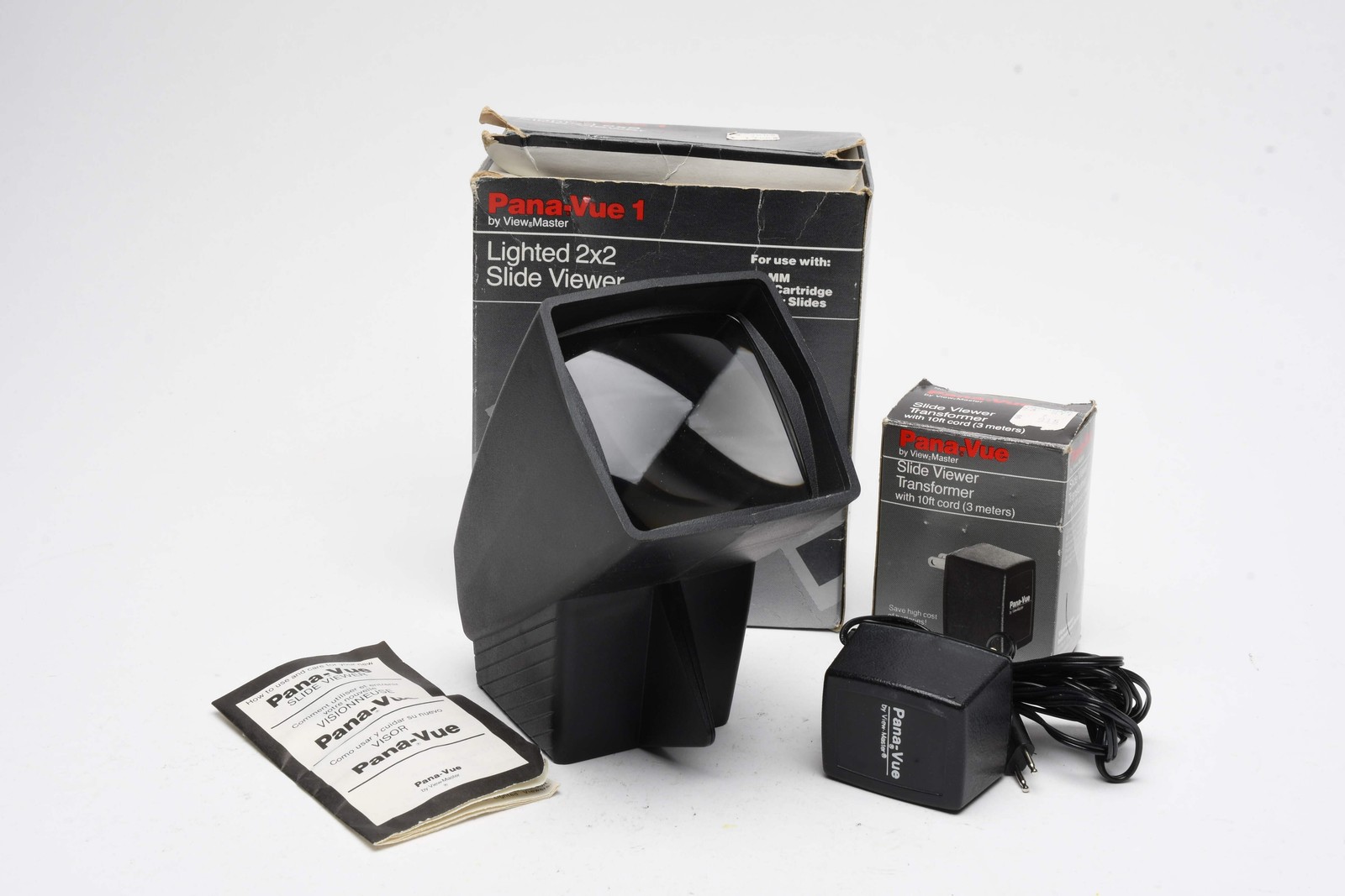 Panavue Auto 2x2 Lighted slide viewer for 35mm slides, Mint w/AC adapter! Boxed