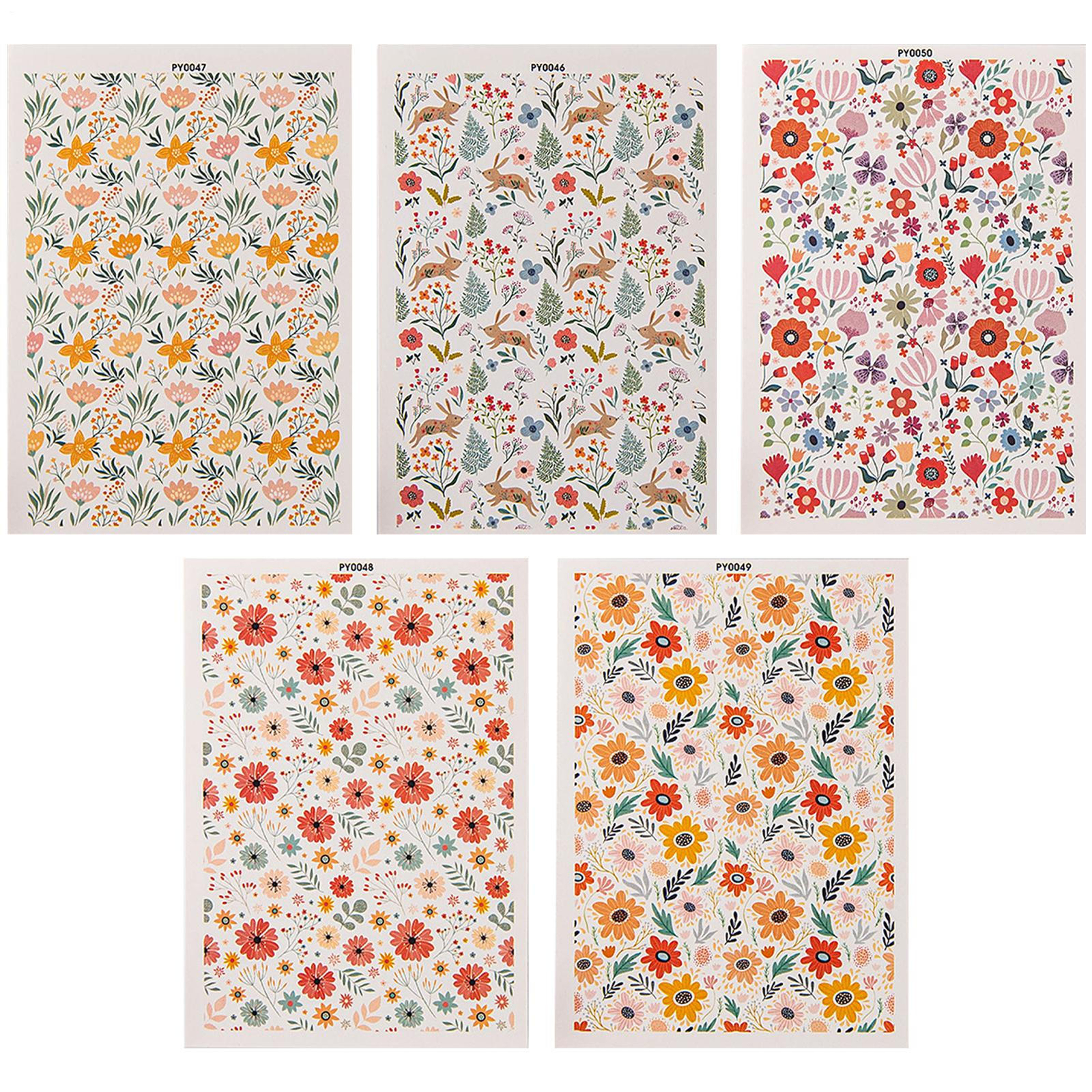 Clay Transfer Sheets Flower Pottery Clay Decals Vibrant Transfer Paper Clay