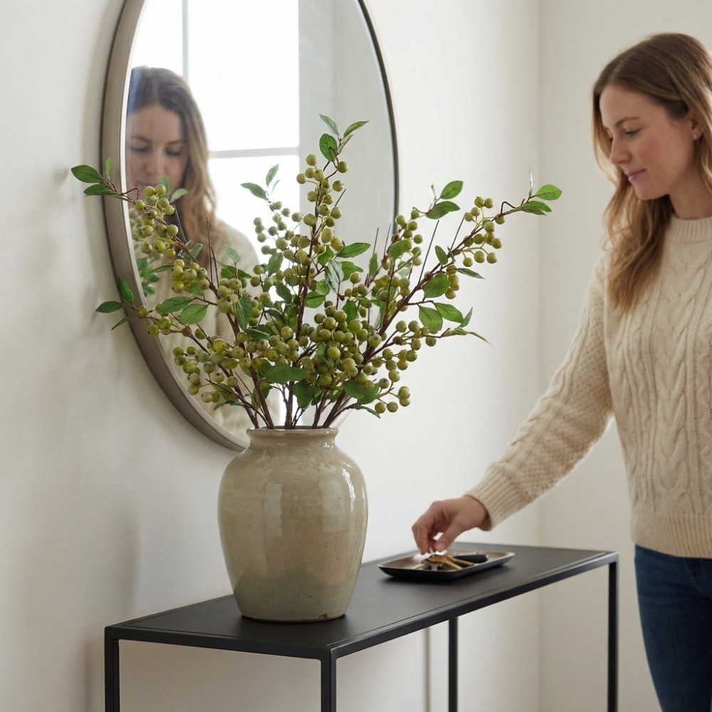 Faux Good Luck Fruits Artificial Foam Berries Branch  Gift