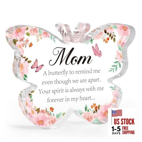 Sympathy for Thinking of Mom Memorial Bereavement Gifts Butterfly Loss of Mom