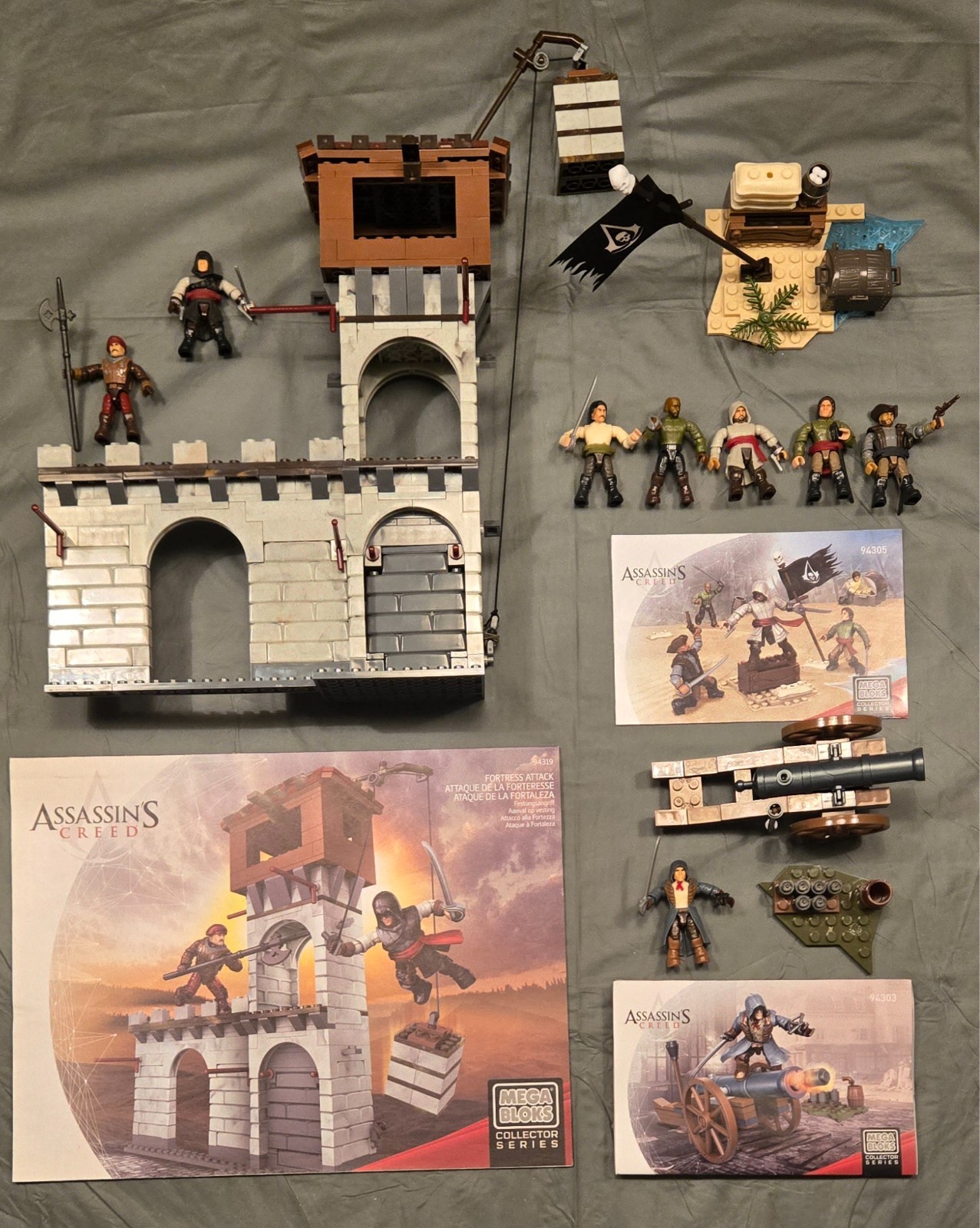 Mega Bloks Assassins Creed Lot with Sets 94303,94305,94319 with Instructions