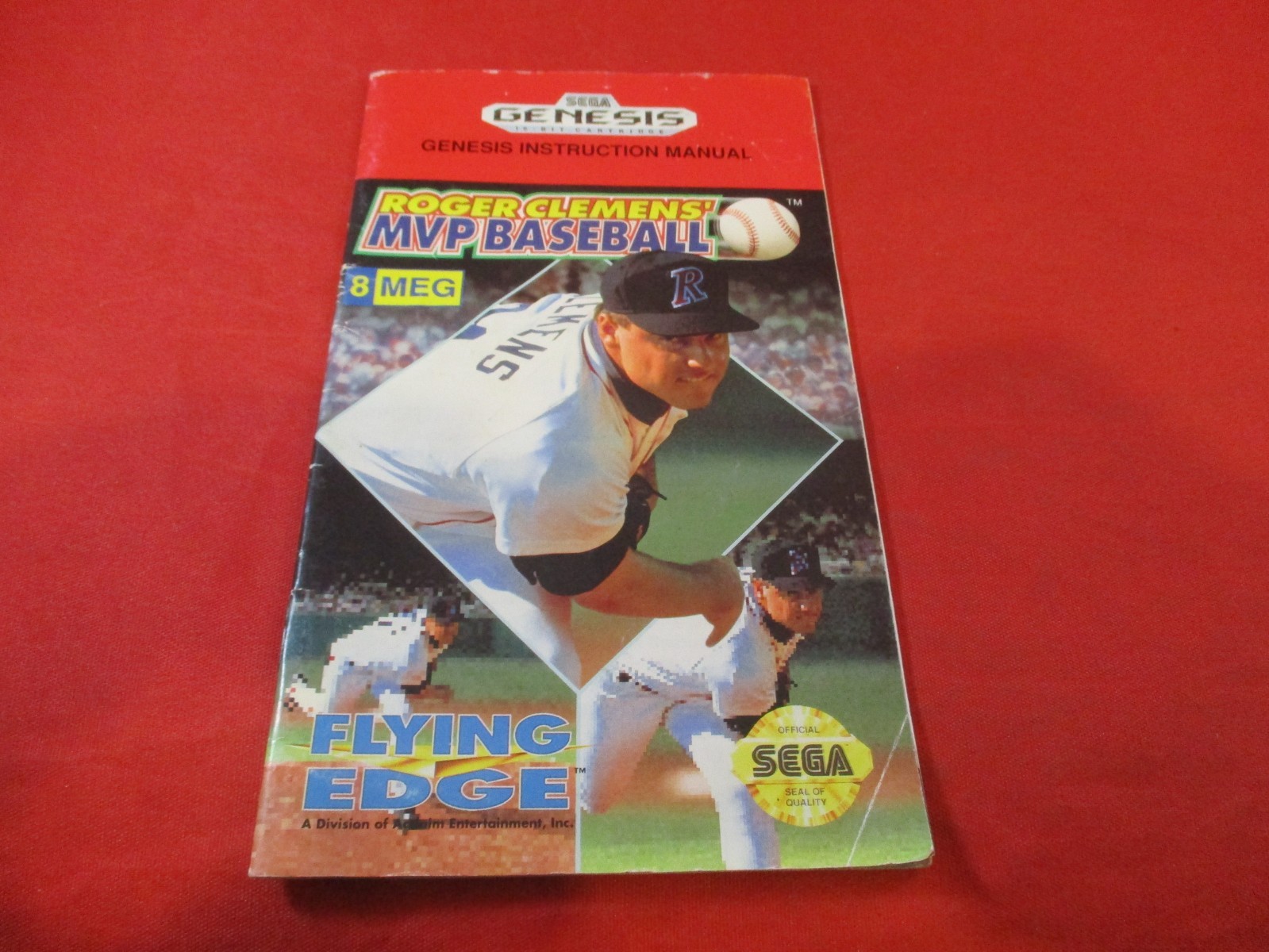 Roger Clemens' MVP Baseball Sega Genesis Instruction Manual Booklet ONLY