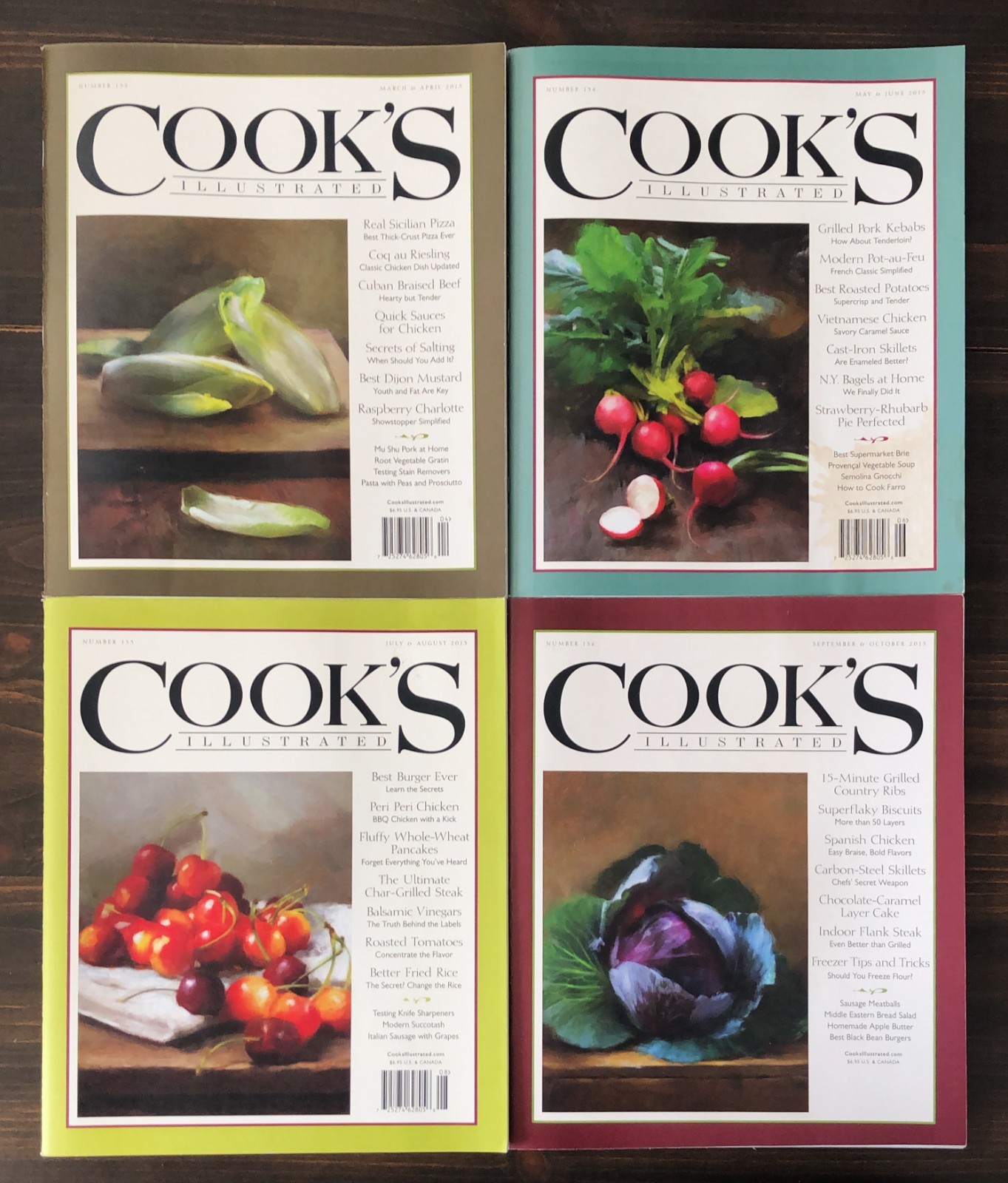 2015 Cook's Illustrated Magazine - Lot of 5
