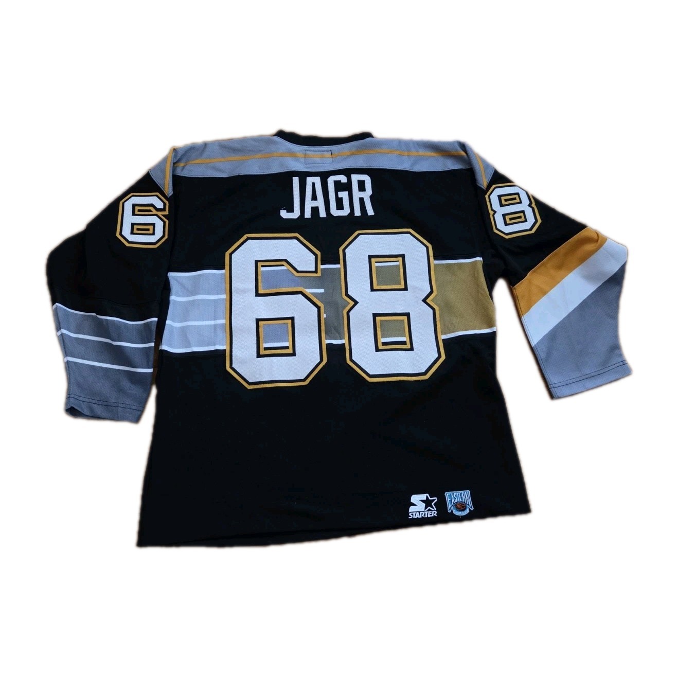 Vintage Starter Pittsburgh Penguins Jersey No 68 Jaromir Jagr NHL Hockey 1990s