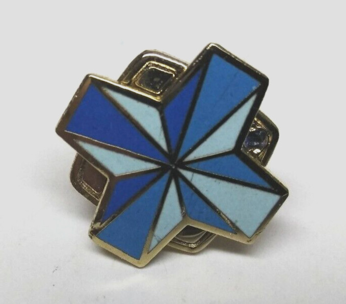 Vintage Medical Type Three Blues / Gold Tie Clasp Pin