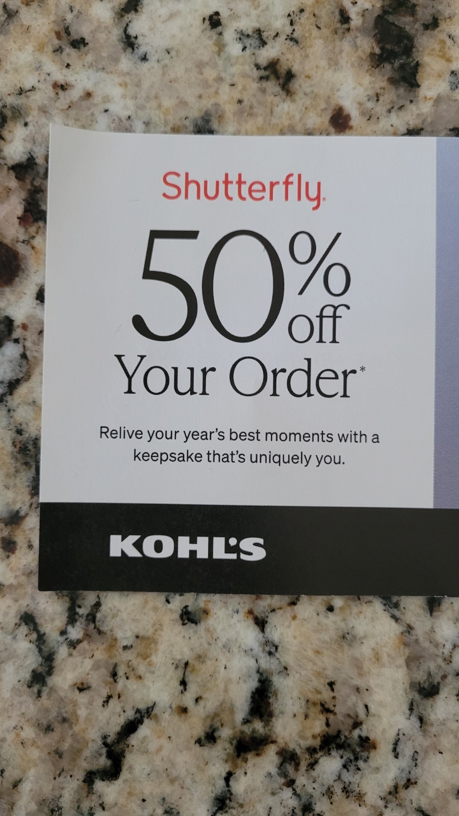 Shutterfly Coupon 50% off your order, Expires 3/31/2026