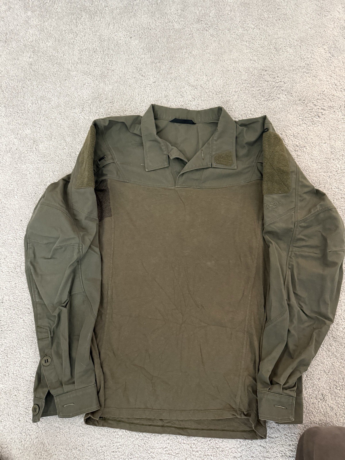 Arc'teryx Men's Green Tactical Long Sleeve Shirt Regular Fit Size M