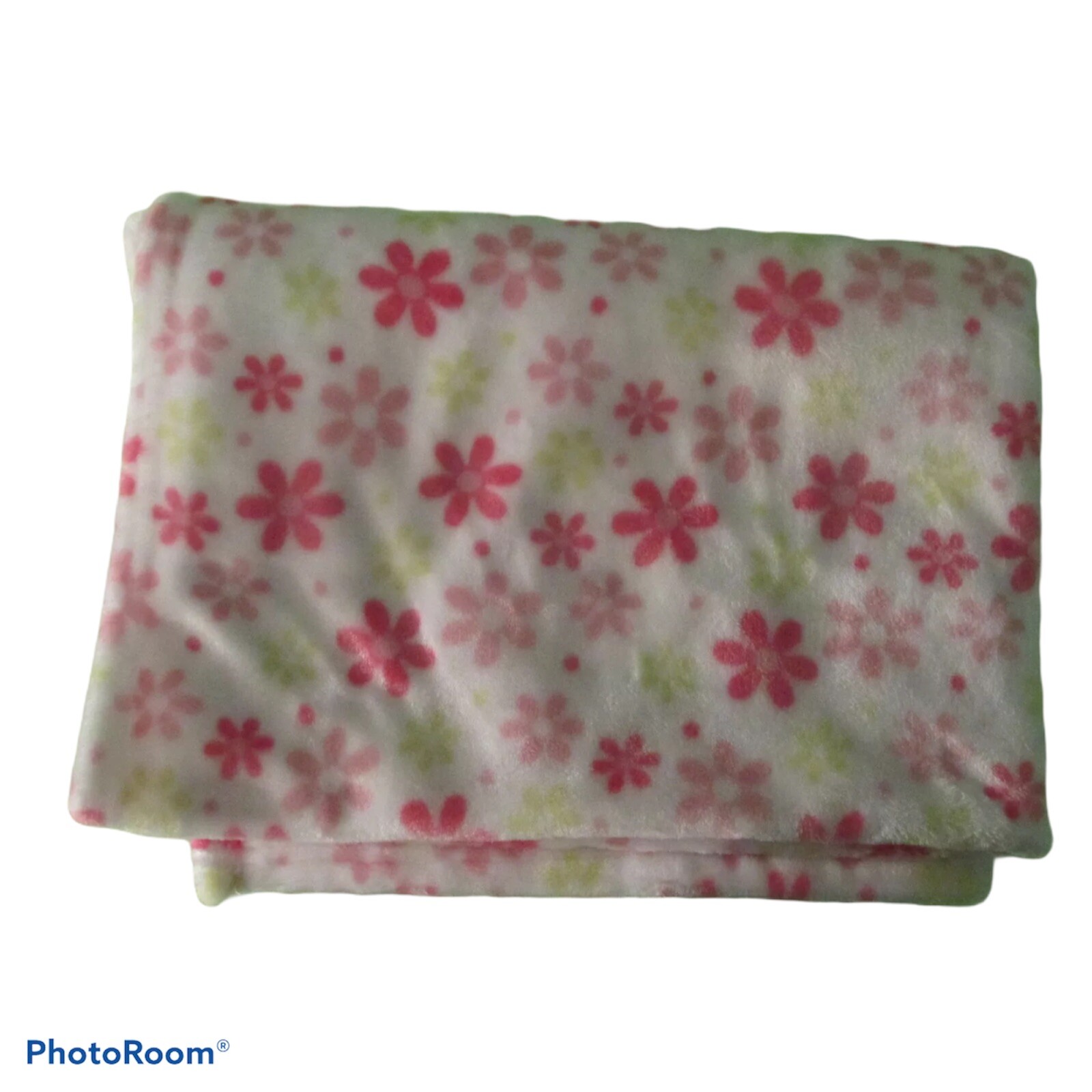 Little Miracles Flowers Blanket Pink Green White & Pink Costco Baby Girl HTF