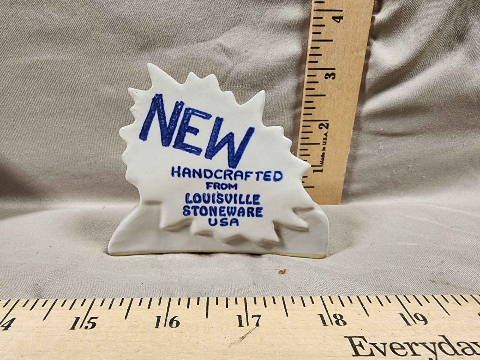 Vintage Louisville Stoneware Company Dealer Shelf Sign Used