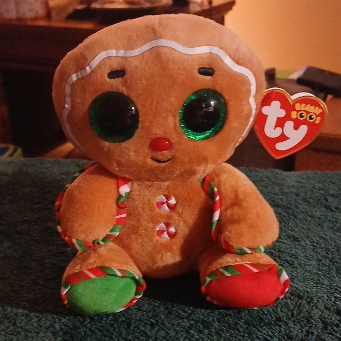 Ty Beanie Boos Snaps Gingerbread Plush Toy for Ages 3-11 Years 3-4 4-7 8-11