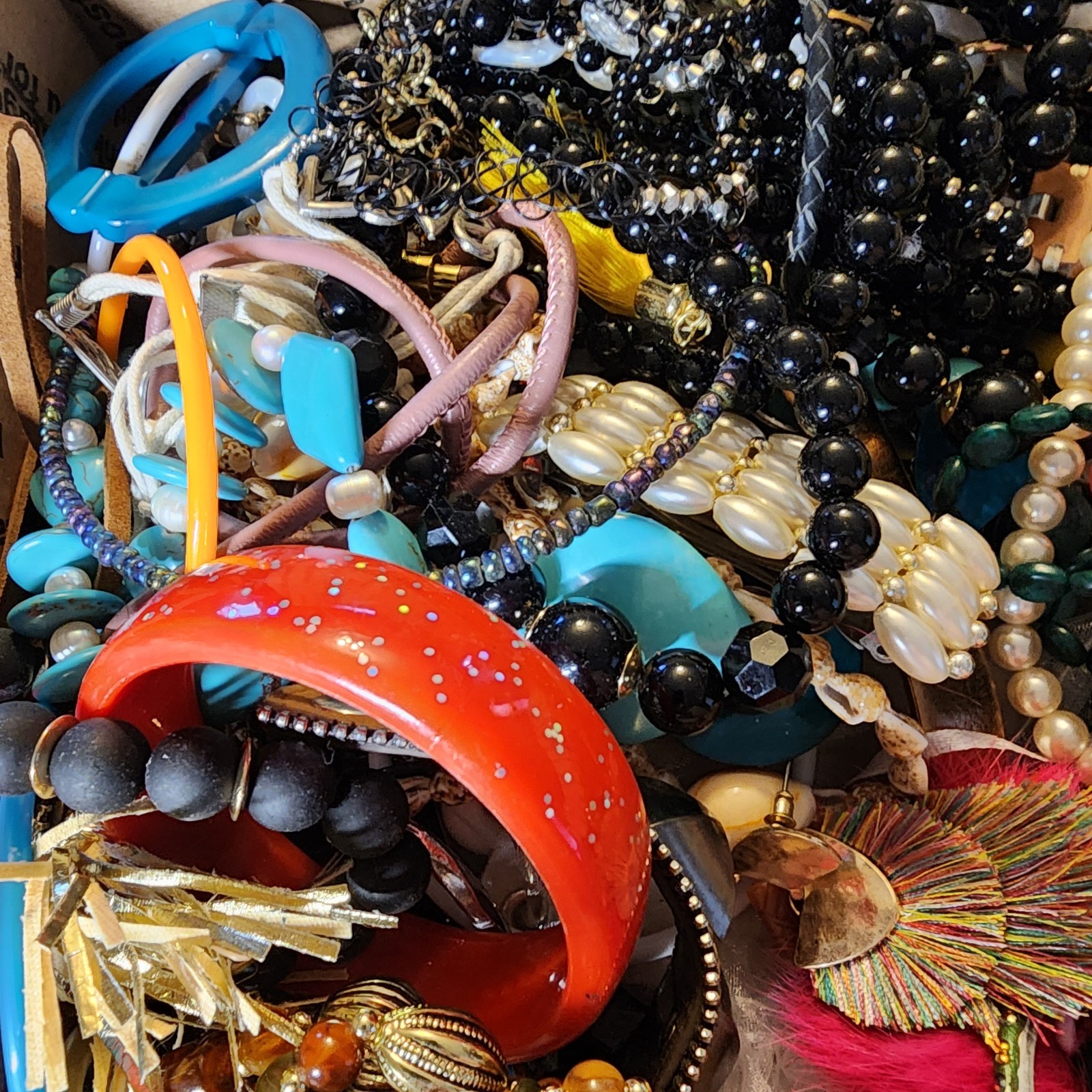 Medium Flat Rate Junk Jewelry Lot Craft Harvest STUFFED FULL