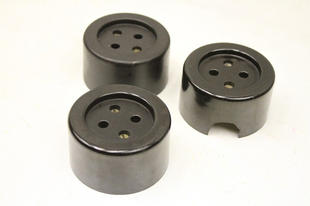 1 X Old Socket Round Surface Mount Bakelite Vintage No Schuko