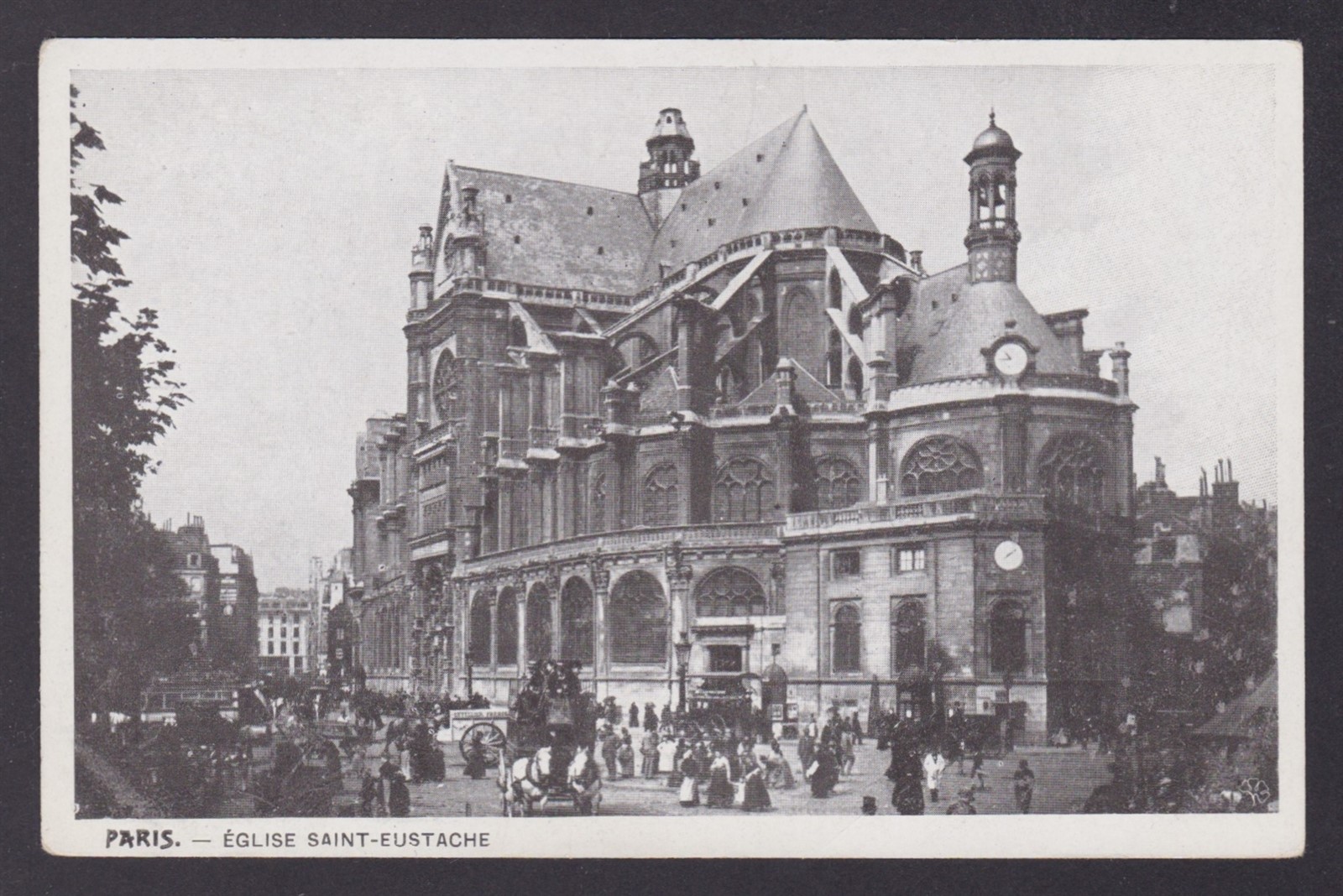 FRANCE, Postcard RPPC, Paris, The Church of St. Eustache