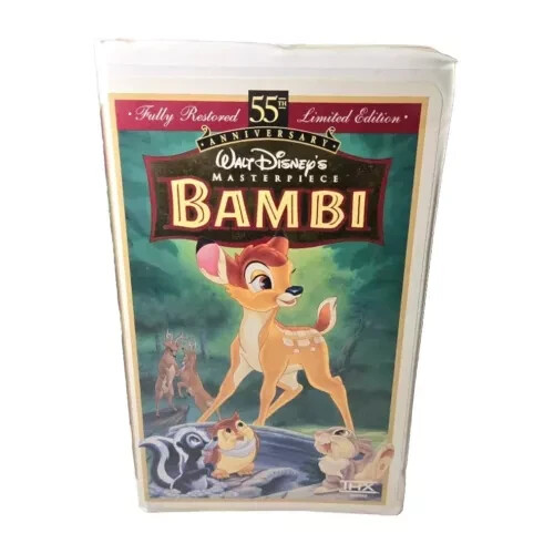 Bambi: 55th Anniversary VHS - Disney Masterpiece Limited Edition Great Condition