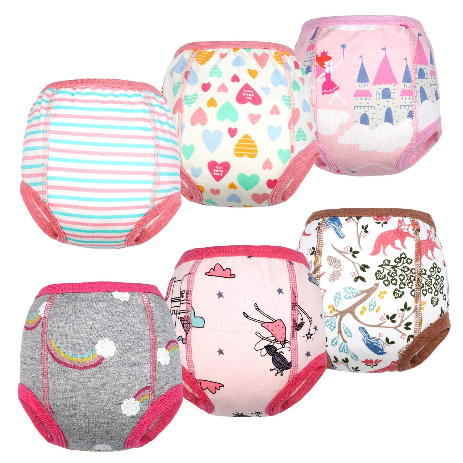 Cotton Training Pants Strong Absorbent Toddler Potty Training Underwear for B...