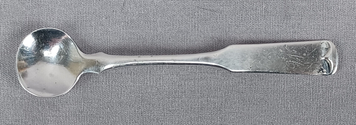 Thomas Lord Salem Mass Coin Silver Monogrammed M Salt Spoon After 1837