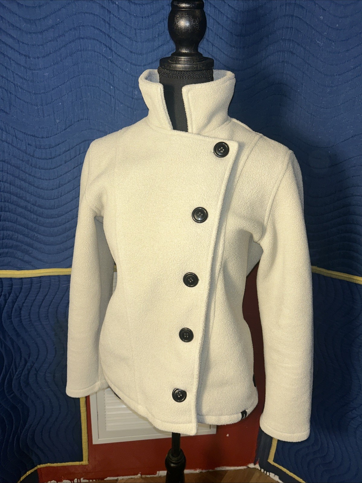 Avalanche Wear Polartec Jacket Womens Size Medium White Button Up Pockets