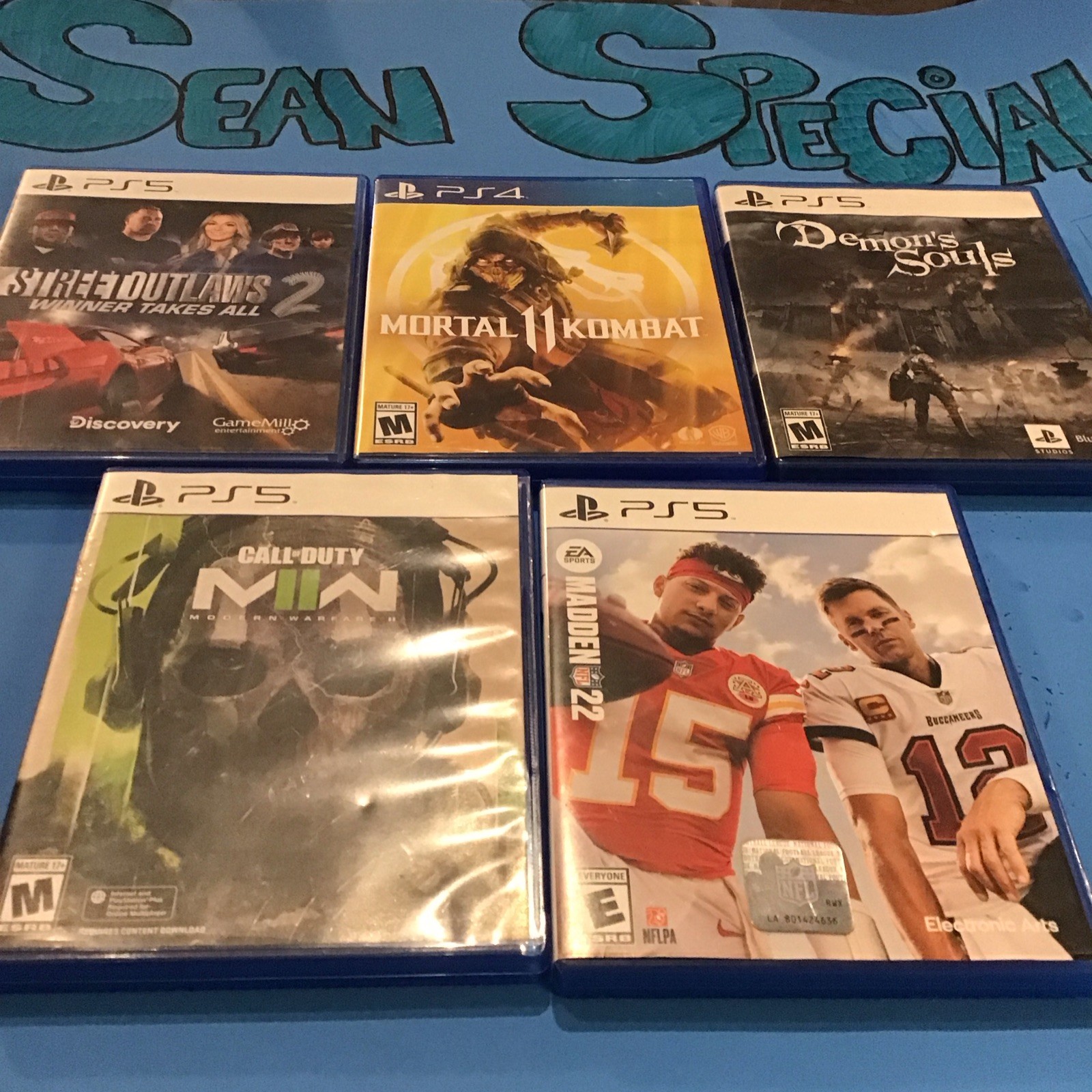 PlayStation PS4 & PS5 Game Lot: Mortal Kombat, Madden, Call of Duty, Demon's So…