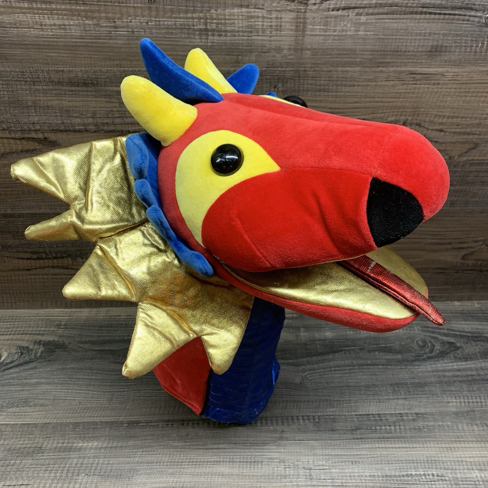 VTG Zylon The Dragon Puppet Manhattan Toy 1999 Baby Einstein Limited Gold Trim