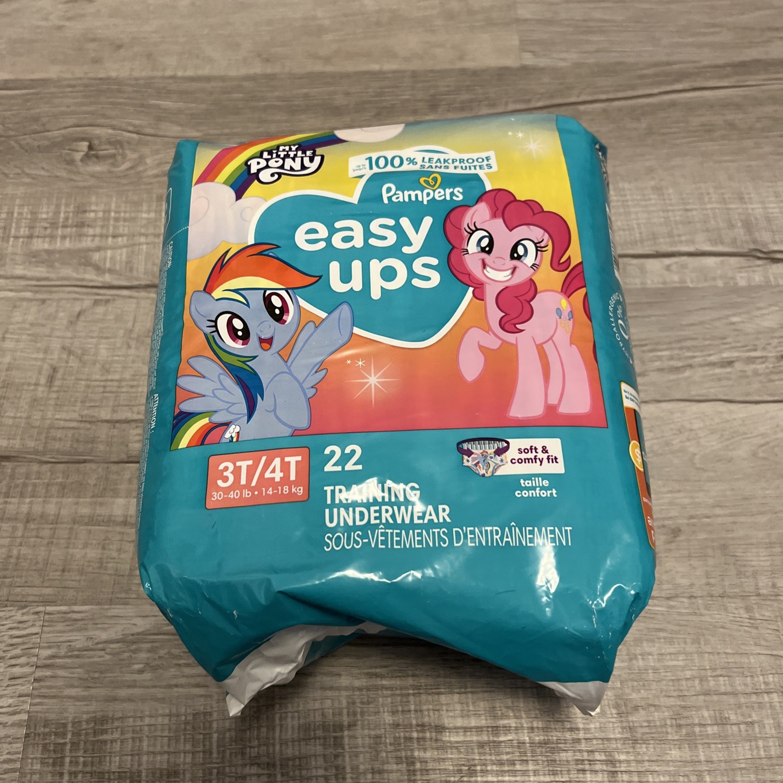 Pampers Easy Ups My Little Pony Training Underwear Size 3T-4T~ 22 Count Jumbo Pk