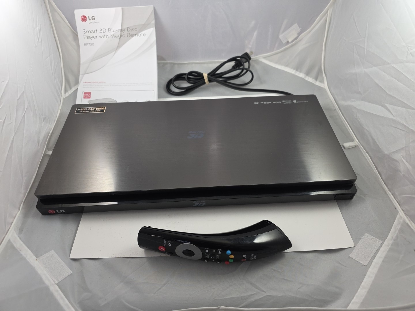 LG BP730 3D Smart Blu-ray Disc DVD Player Built in WiFi w/Remote - TESTED - 