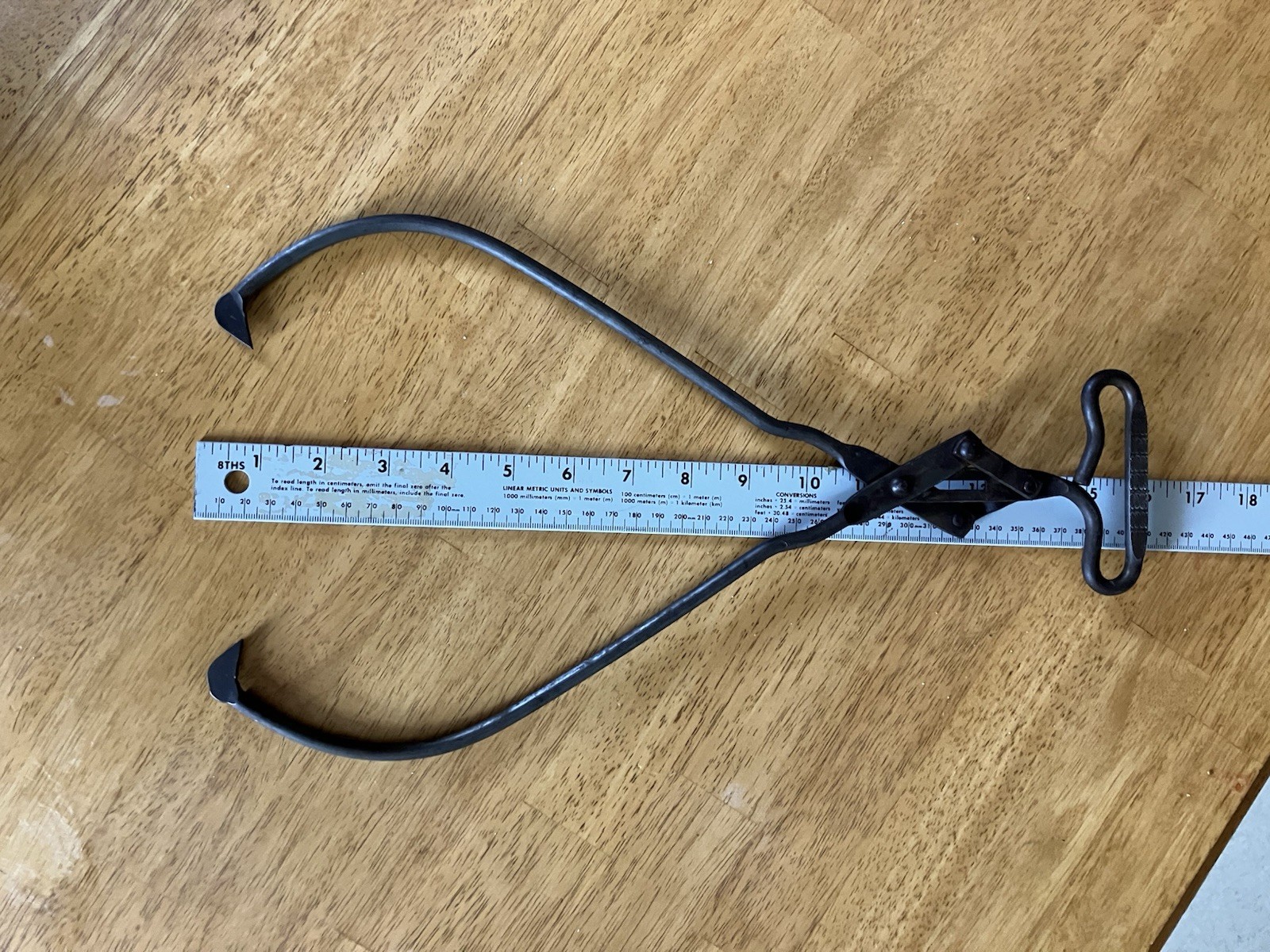 Antique primitive Vintage Ice Tongs Ice Block Hook Or Log Carrier