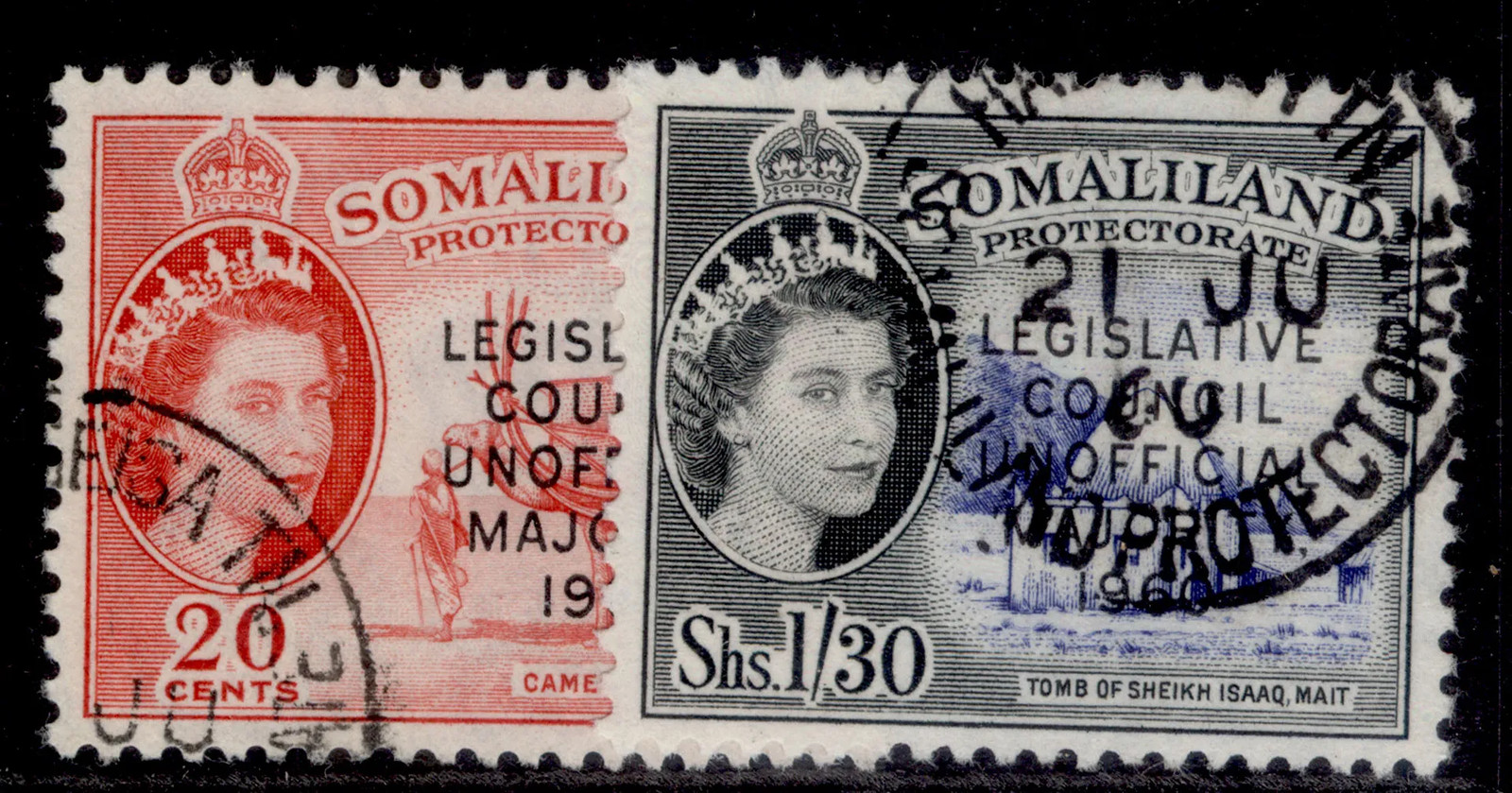 SOMALILAND PROTECTORATE QEII SG151-152, 1960 set, FINE USED.