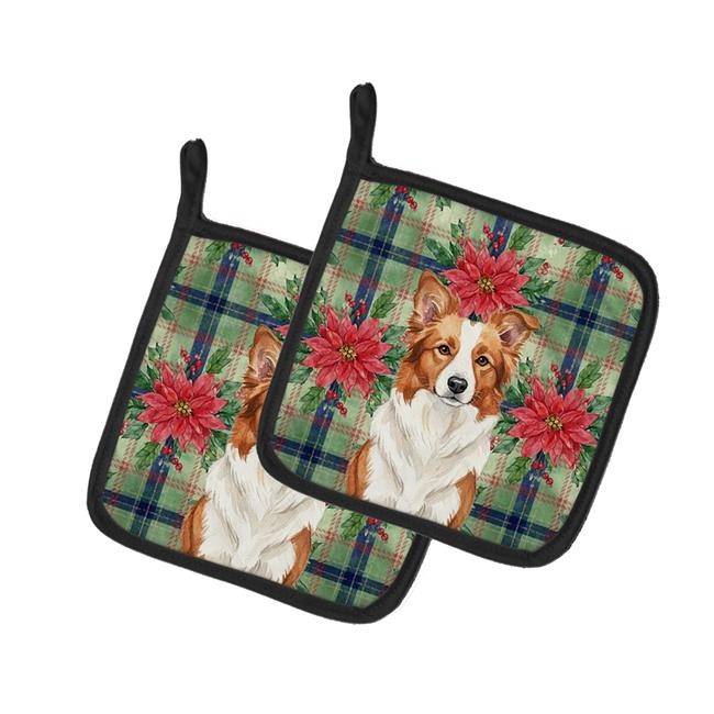 Carolines Treasures WDK8524PTHD Unisex Adult Red & White Border Collie Christ...