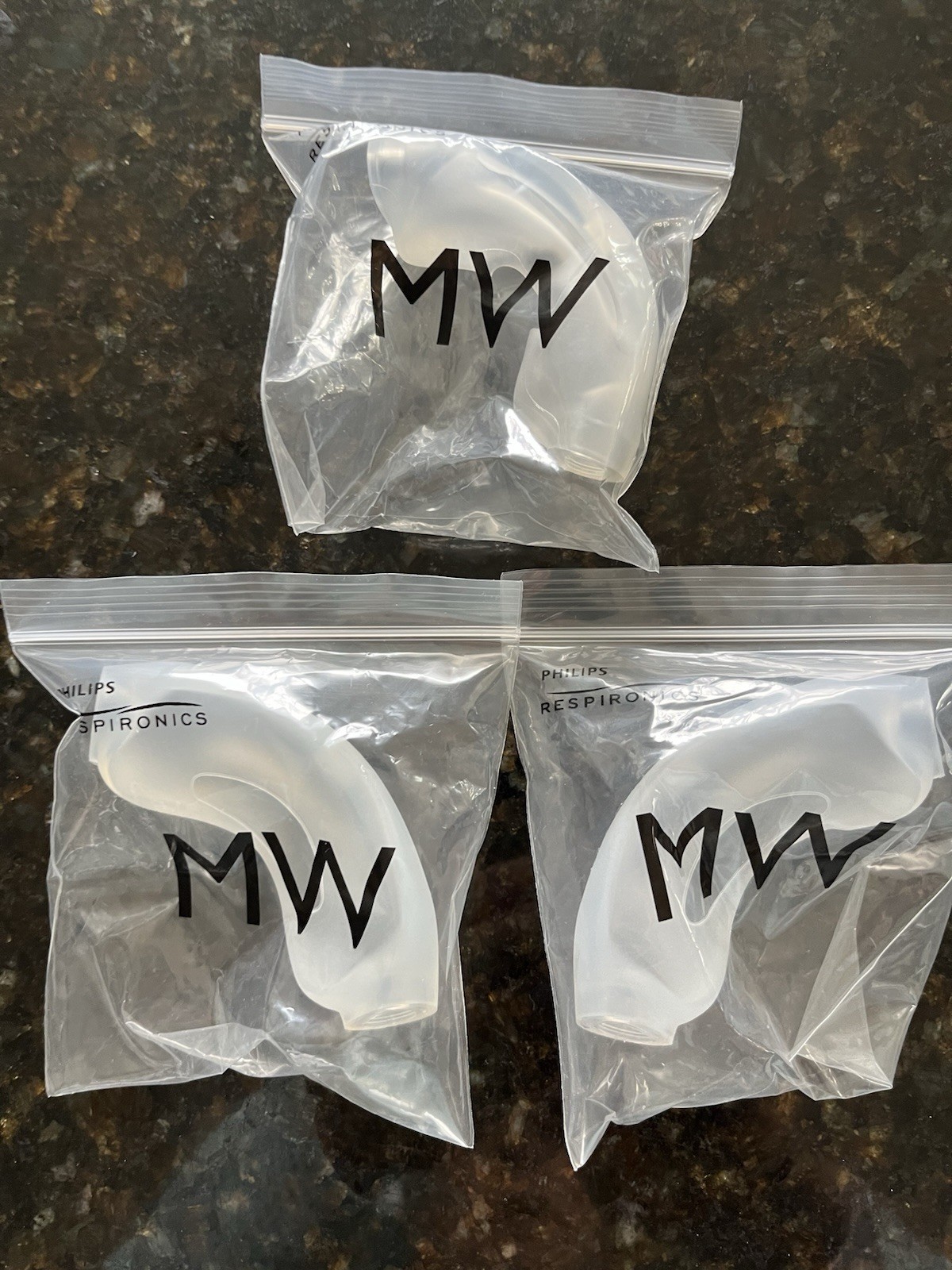 3 Philips Respironics DreamWear MW Under The Nose Nasal Cushion Gel Pillow