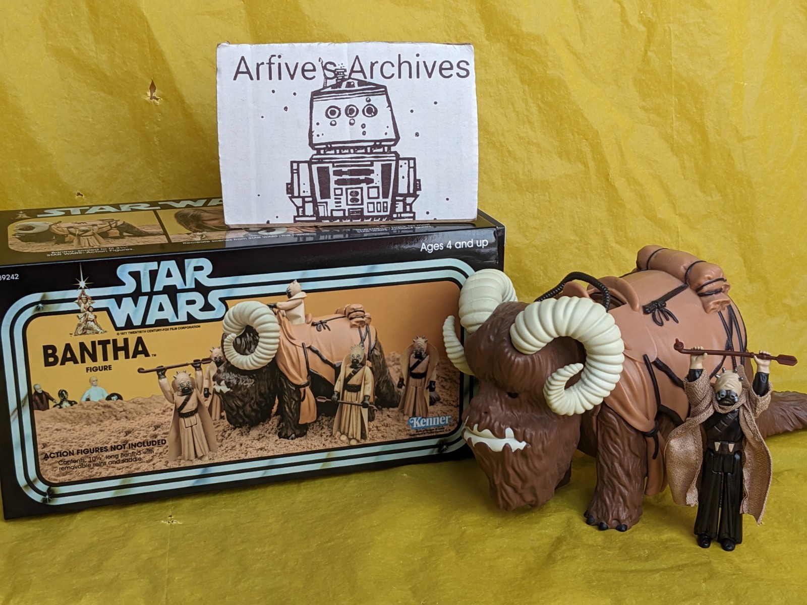 🟤🟡 Vintage style Star Wars BANTHA w box Stan Solo custom 🟡🟤