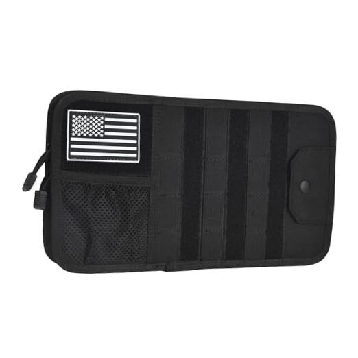 Molle Car Sun Visor Organizer, Car Accessories with Zipper Visor Storage Pouch 