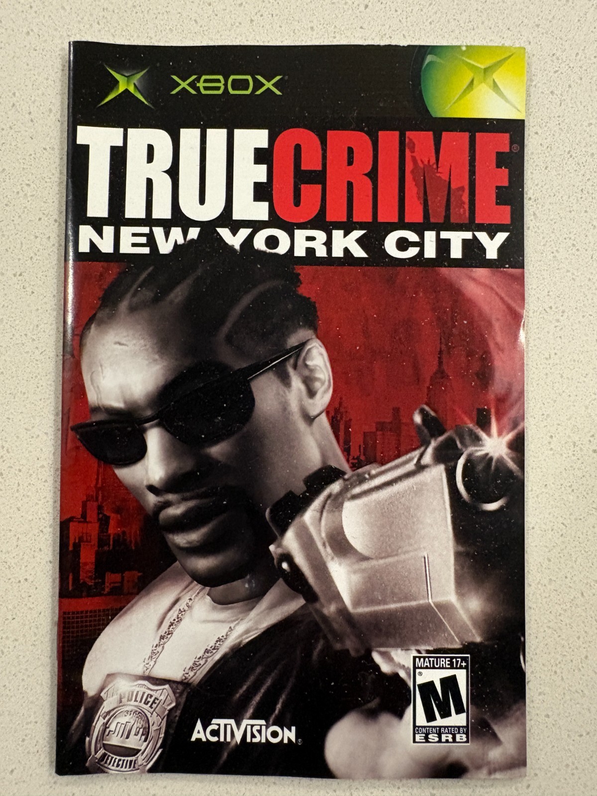 TRUE CRIME NEW YORK CITY - XBOX - INSTRUCTION MANUAL AUTHENTIC