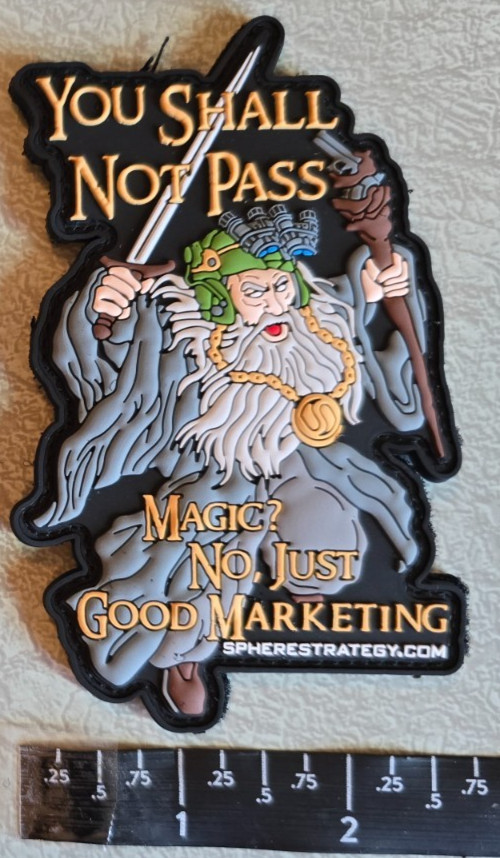 Sphere Marketing Lord of the Rings PVC Hook Loop Morale Patch SHOT Show