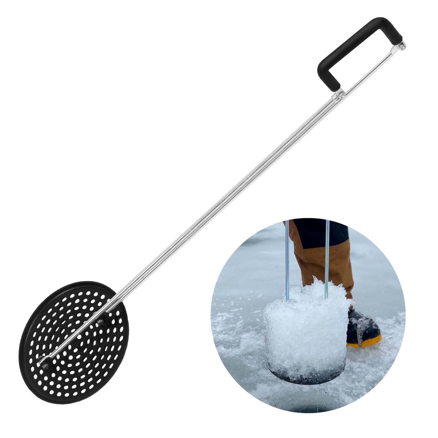 Deep Freeze One-Shot Ice Skimmer-Pro Edition - 6” - Ice Fishing Skimmer - Ice Fi