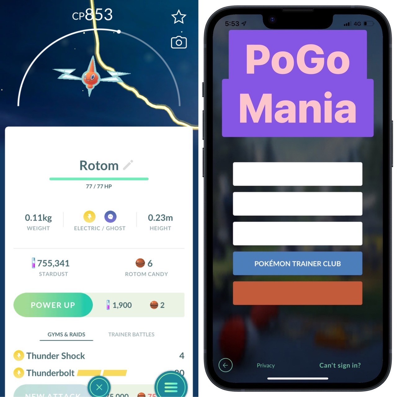 Rotom (NON shiny)💥mini PTC 20k💥(read description)