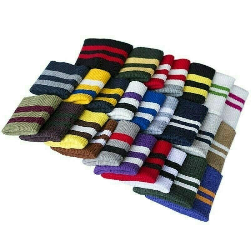 1 Pair Cuff Leg Opening Ribbed Trim Knit Fabric Sweater Jacket Neck Band Stretch